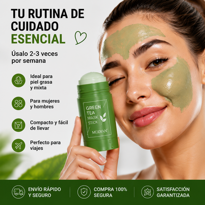 Stick Purificante de Té Verde para Poros y Puntos Negros